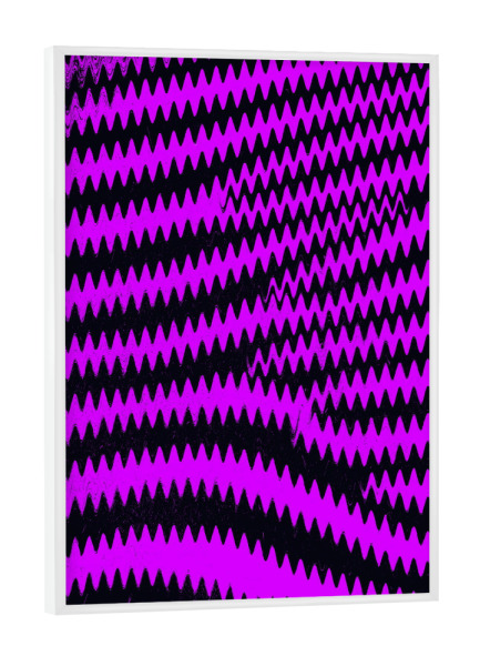 Poster mit weißem Rahmen "Zebra Pattern lilaschwarz" artboxONE - Abstrakt - Pattern,Muster
