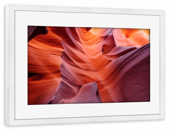 Poster mit Rahmen weiß "Lower Antelope Canyon" artboxONE - Natur - Antelope canyon,Antelopecanyon