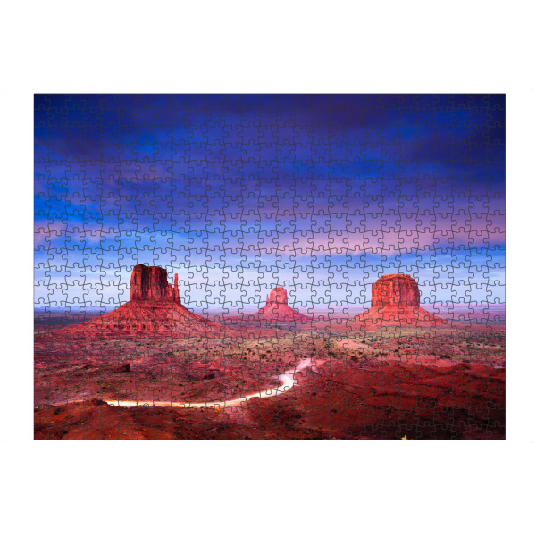 Puzzle Ravensburger "Monument Valley bei Dämmerung" artboxONE - Natur,Reise,Reise / Länder - Monument valley,Usa,Wüste,Mountain