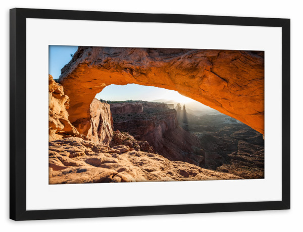 Poster mit Rahmen schwarz "Mesa Arch bei Sonnenaufgang" artboxONE - Natur,Reise / Länder - Mesa arch,National park,Canyon