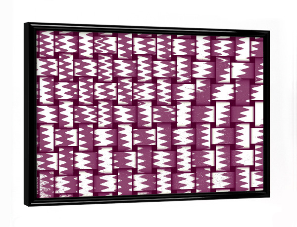 Poster mit schwarzem Rahmen "Pattern Weben siebziger" artboxONE - Abstrakt - Weben,Siebziger,Muster