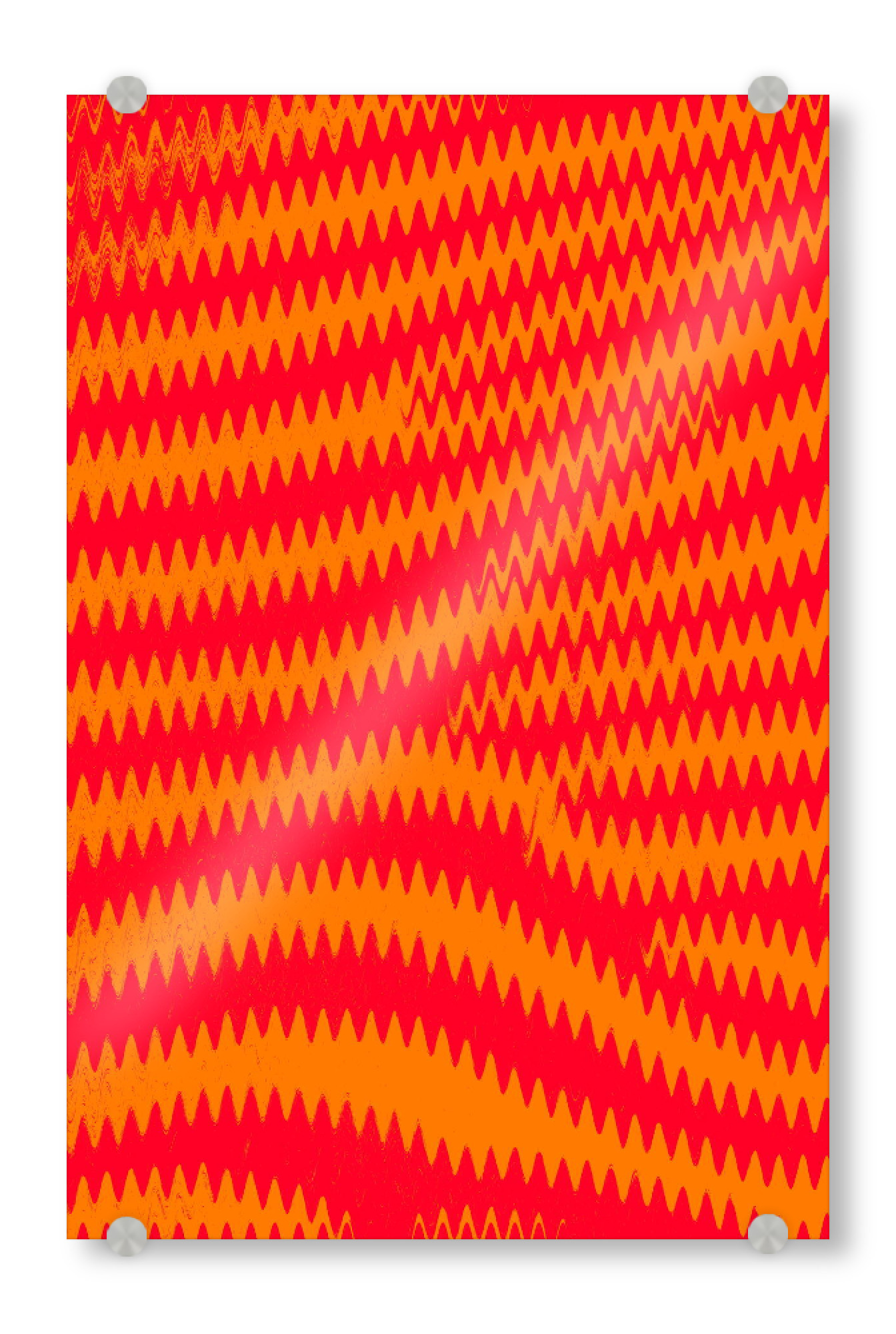 Acrylglasbild "Zebra Pattern rotorange" artboxONE - Abstrakt - Pattern,Muster