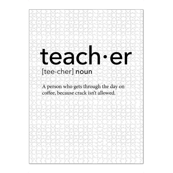Puzzle Ravensburger "Teacher definition 08" artboxONE - Schwarzweiß,Lehrersprüche - Teacher,Definition - Bild teacher