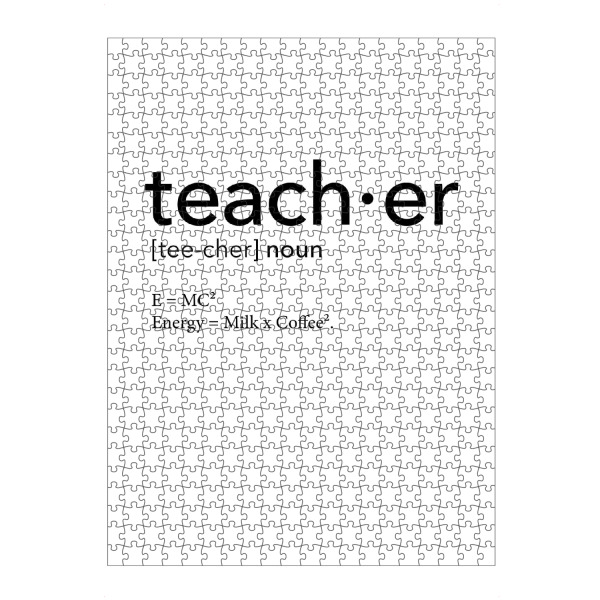 Puzzle Ravensburger "Teacher definition 37" artboxONE - Schwarzweiß,Lehrersprüche - Teacher,Definition - Bild teacher
