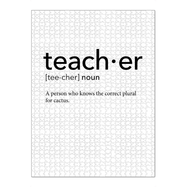 Puzzle Ravensburger "Teacher definition 28" artboxONE - Schwarzweiß,Lehrersprüche - Teacher,Definition - Bild teacher