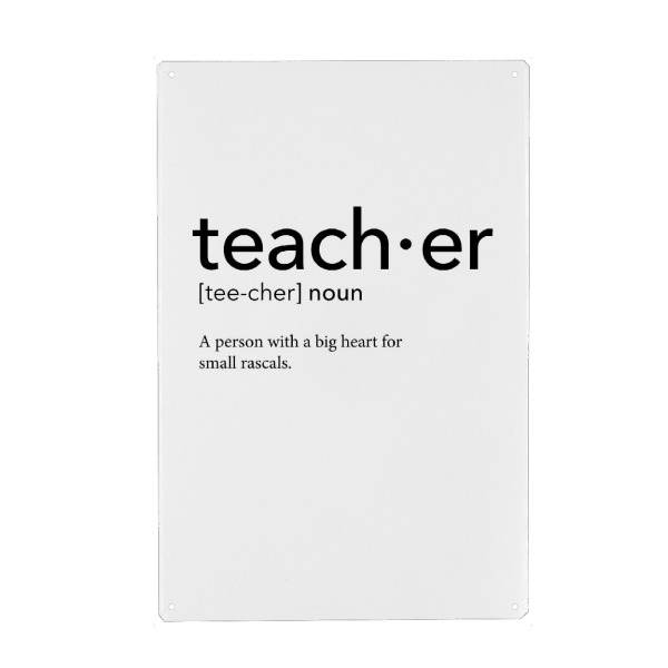 Holzbild "Teacher definition 15" artboxONE - Schwarzweiß,Lehrersprüche - Teacher,Definition