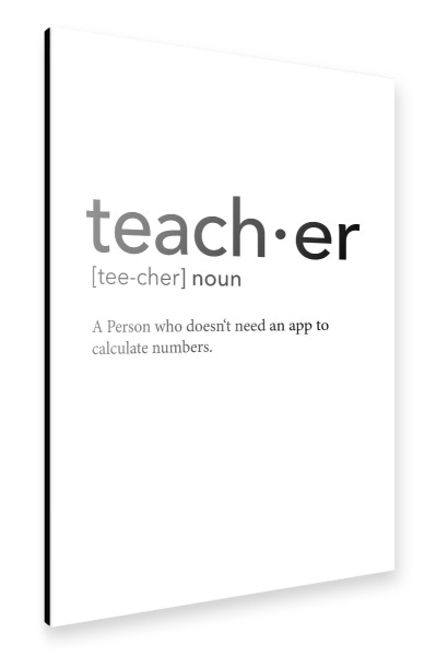 Alu-Dibond "Teacher definition 26" 30x20 cm artboxONE