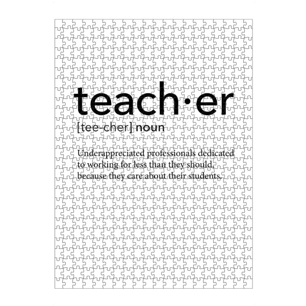 Puzzle Ravensburger "Teacher definition 20" artboxONE - Schwarzweiß,Lehrersprüche - Teacher,Definition - Bild teacher