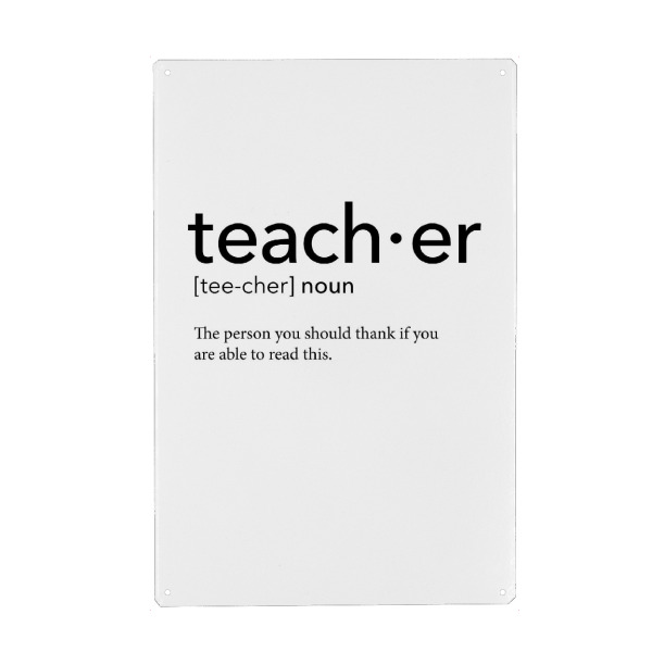 Holzbild "Teacher definition 14" artboxONE - Schwarzweiß,Lehrersprüche - Teacher,Definition