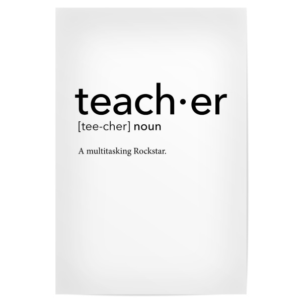 Poster "Teacher definition 03" artboxONE - Schwarzweiß,Lehrersprüche - Teacher,Definition