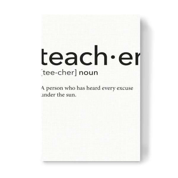 Leinwandbild "Teacher definition 39" artboxONE - Schwarzweiß,Lehrersprüche - Teacher,Definition