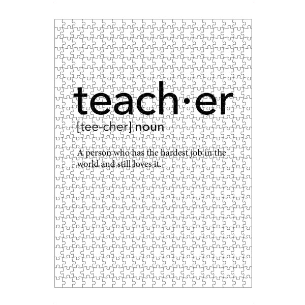 Puzzle Ravensburger "Teacher definition 17" artboxONE - Schwarzweiß,Lehrersprüche - Teacher,Definition - Bild teacher