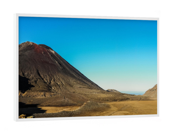 Poster mit weißem Rahmen "Mond auf Erden" artboxONE - Natur,Reise - Vulkan,Berg,Wüste,Neuseeland