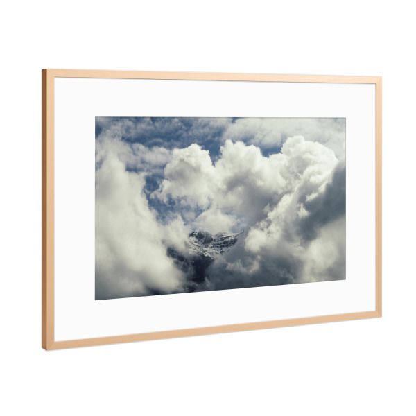 Poster mit Rahmen Kupfer "Wolkeninsel" artboxONE - Natur,Reise - Wolken,Berge