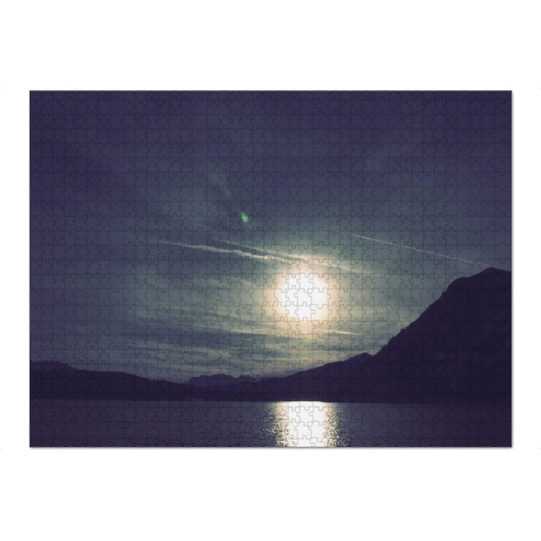 Puzzle Ravensburger "Alpenuntergang" artboxONE - Natur,Reise - Sonnenuntergang,Alpen,Berge,See,Wolken - Bild sonnenuntergang