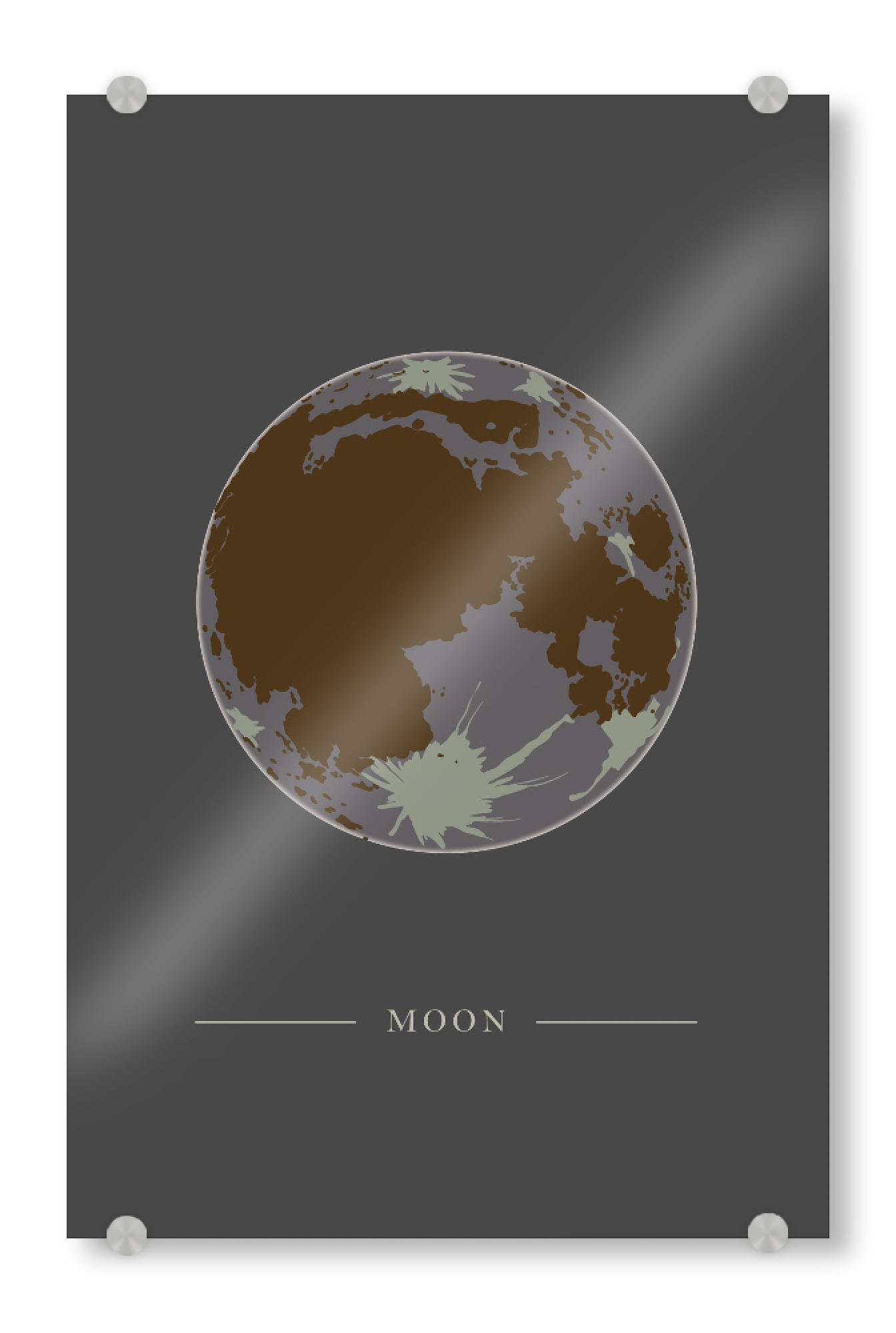 Acrylglasbild "Full moon on dark background" artboxONE - Galaxy - Full moon,Universe,Moon
