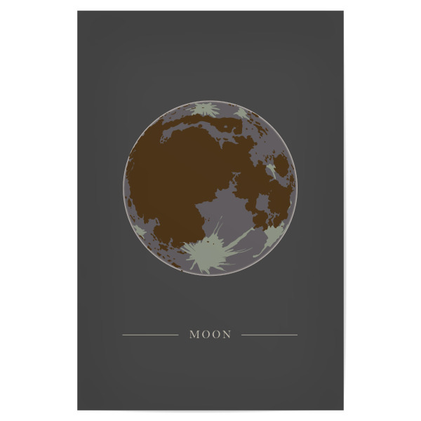 Poster "Full moon on dark background" artboxONE - Galaxy - Full moon,Universe,Moon