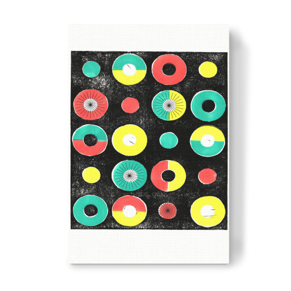 Leinwandbild "Ethno-Muster Kreise" artboxONE - Abstrakt - Geometrie,Ethno,Pattern,Dots