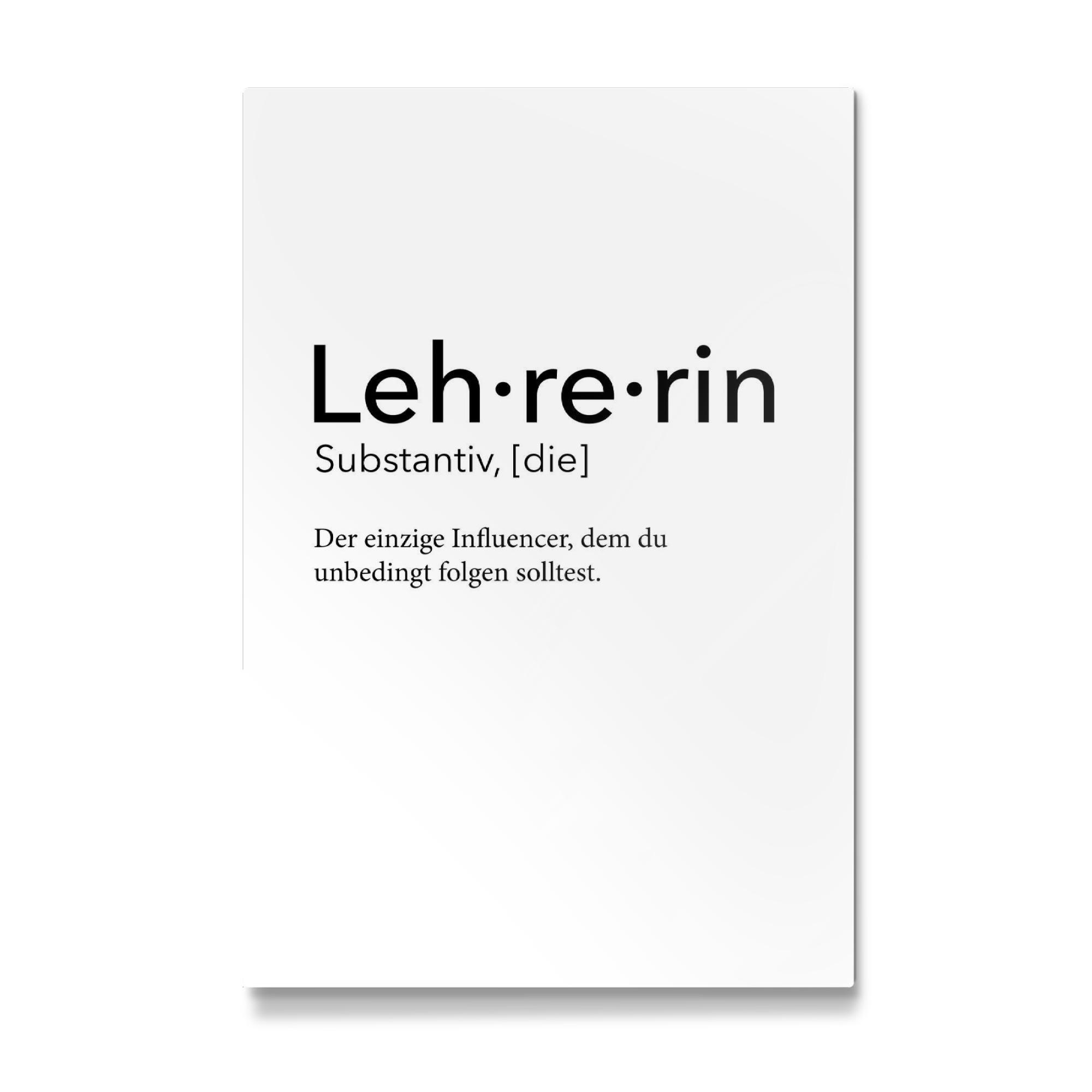 Galerie-Print "Lehrerin Definition - Typo" 30x20 cm artboxONE