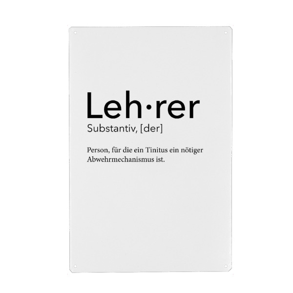 Holzbild "Lehrer Definition 43" artboxONE - Schwarzweiß,Lehrersprüche - Lehrer,Definition