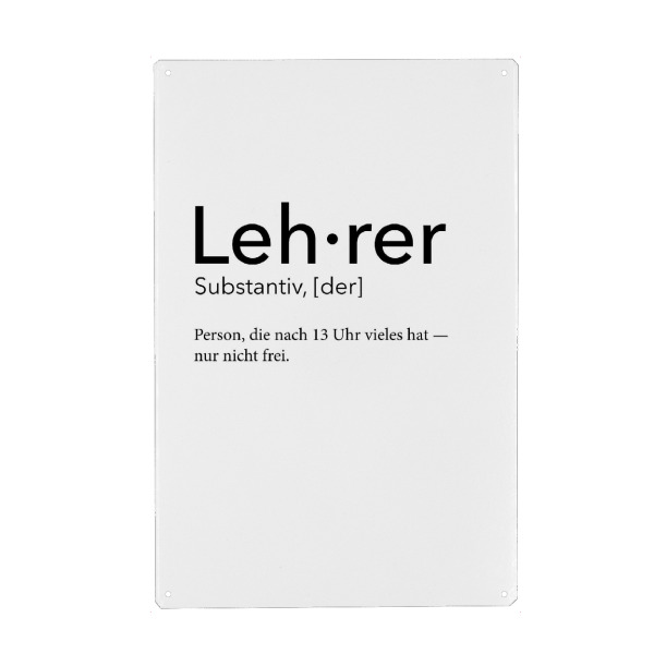 Holzbild "Lehrer Definition 09" artboxONE - Schwarzweiß,Lehrersprüche - Lehrer,Definition