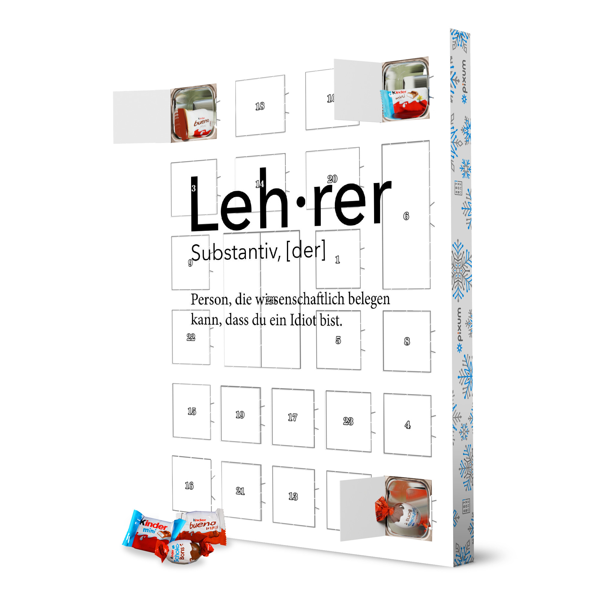 Adventskalender XXL mit Produkten von Kinder Lehrer Definition 13 artboxONE Adventskalender Schwarzweiß