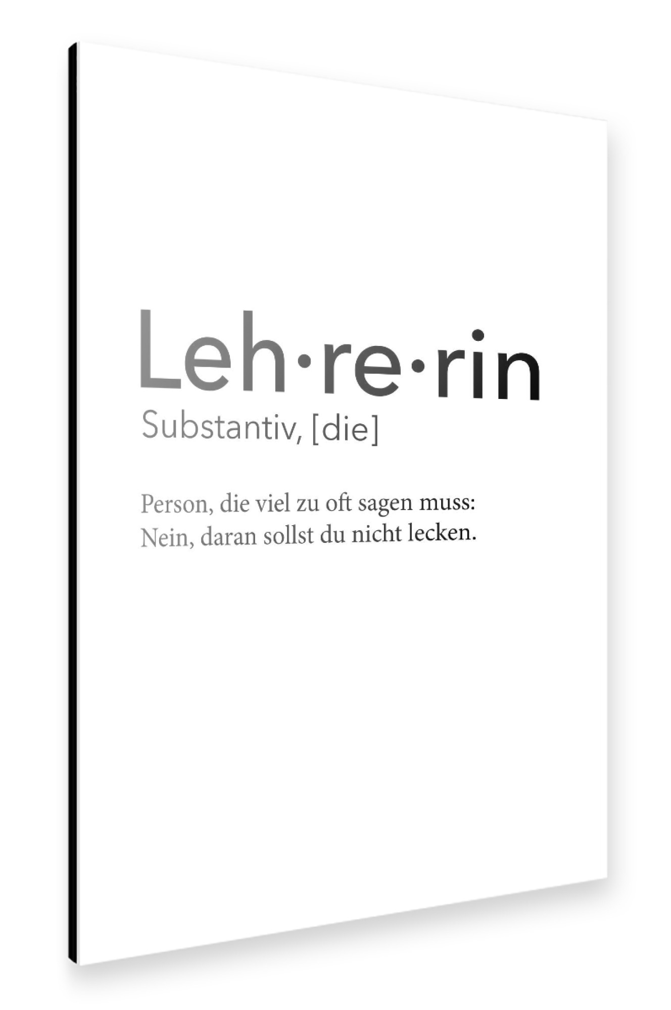 Alu-Dibond "Lehrerin Definition 10" 30x20 cm artboxONE