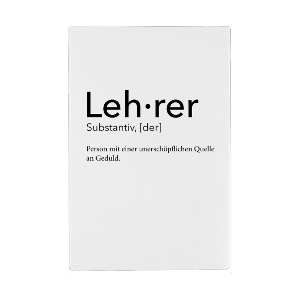 Holzbild "Lehrer Definition 28" artboxONE - Schwarzweiß,Lehrersprüche - Lehrer,Definition
