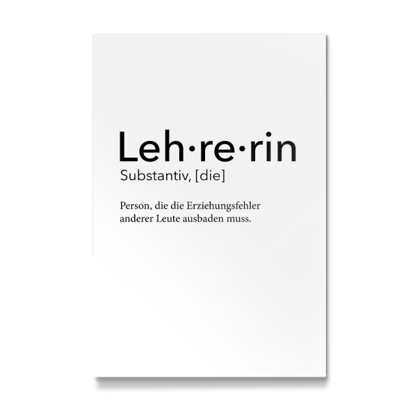 Galerie-Print "Lehrerin Definition 27" 30x20 cm artboxONE