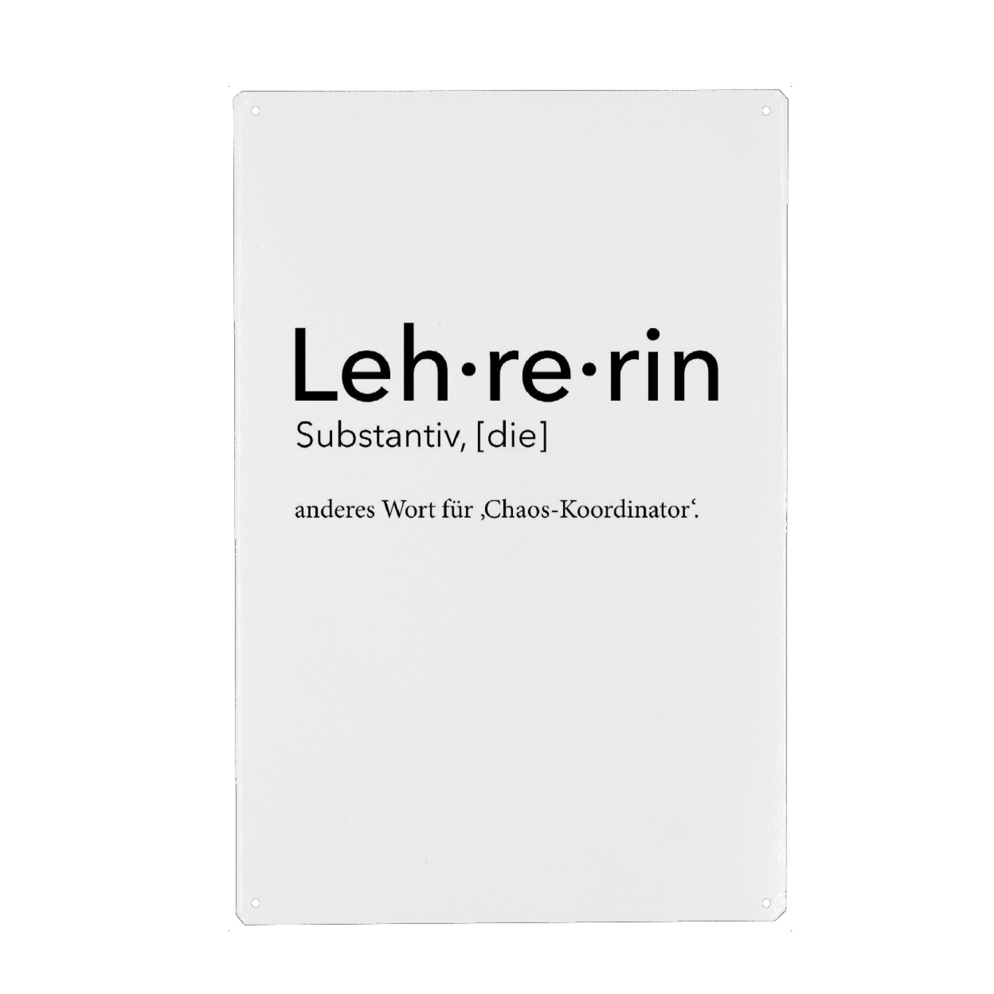 Holzbild "Lehrerin Definition 63" artboxONE - Schwarzweiß,Lehrersprüche - Lehrerin,Definition