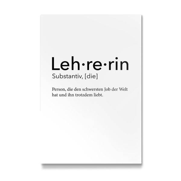 Galerie-Print "Lehrerin Definition 60" 30x20 cm artboxONE