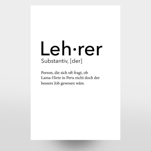 Lehrer - Definition