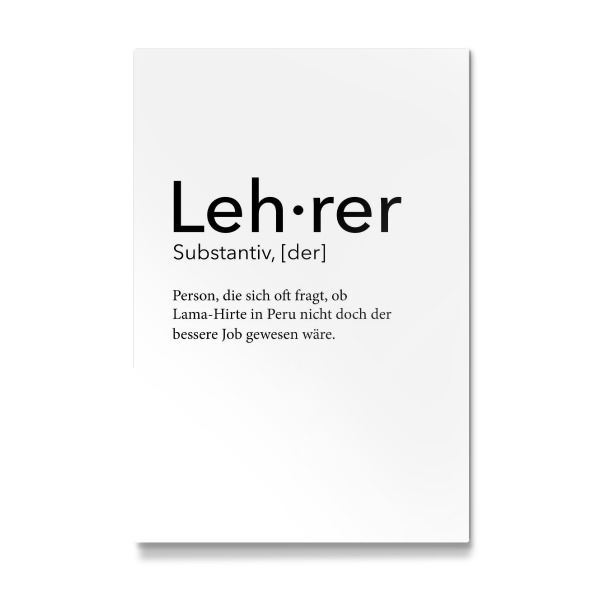 Galerie-Print "Lehrer - Definition" 30x20 cm artboxONE