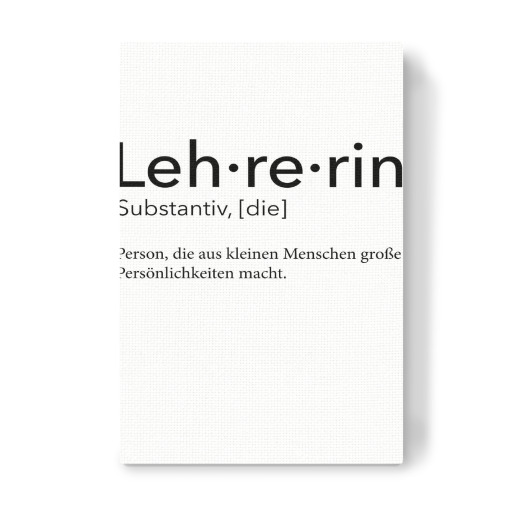 Lehrerin Definition - Typografie