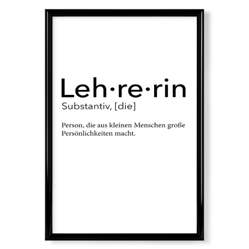 Lehrerin Definition - Typografie