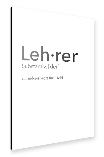 Alu-Dibond "Lehrer Definition 04" 30x20 cm artboxONE