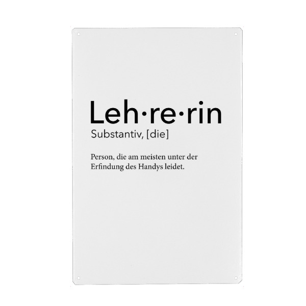 Holzbild "Lehrerin Definition 34" artboxONE - Schwarzweiß,Lehrersprüche - Lehrerin,Definition