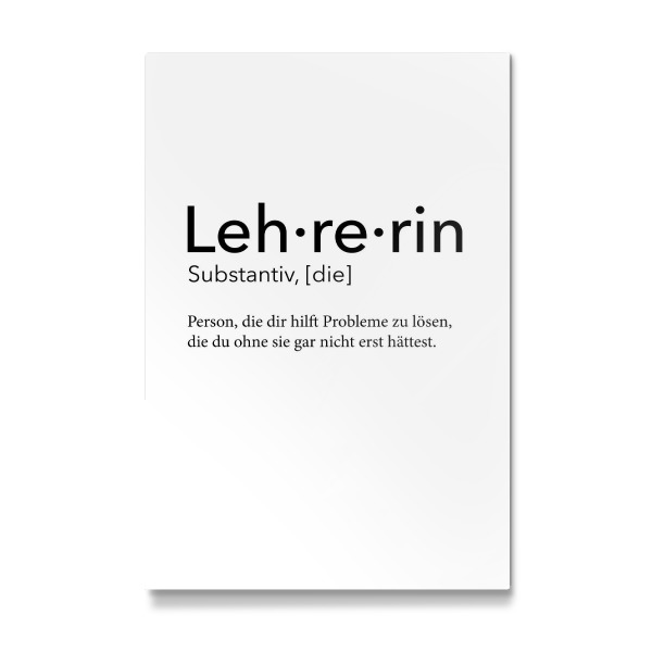 Galerie-Print "Lehrerin Definition Typo" 30x20 cm artboxONE