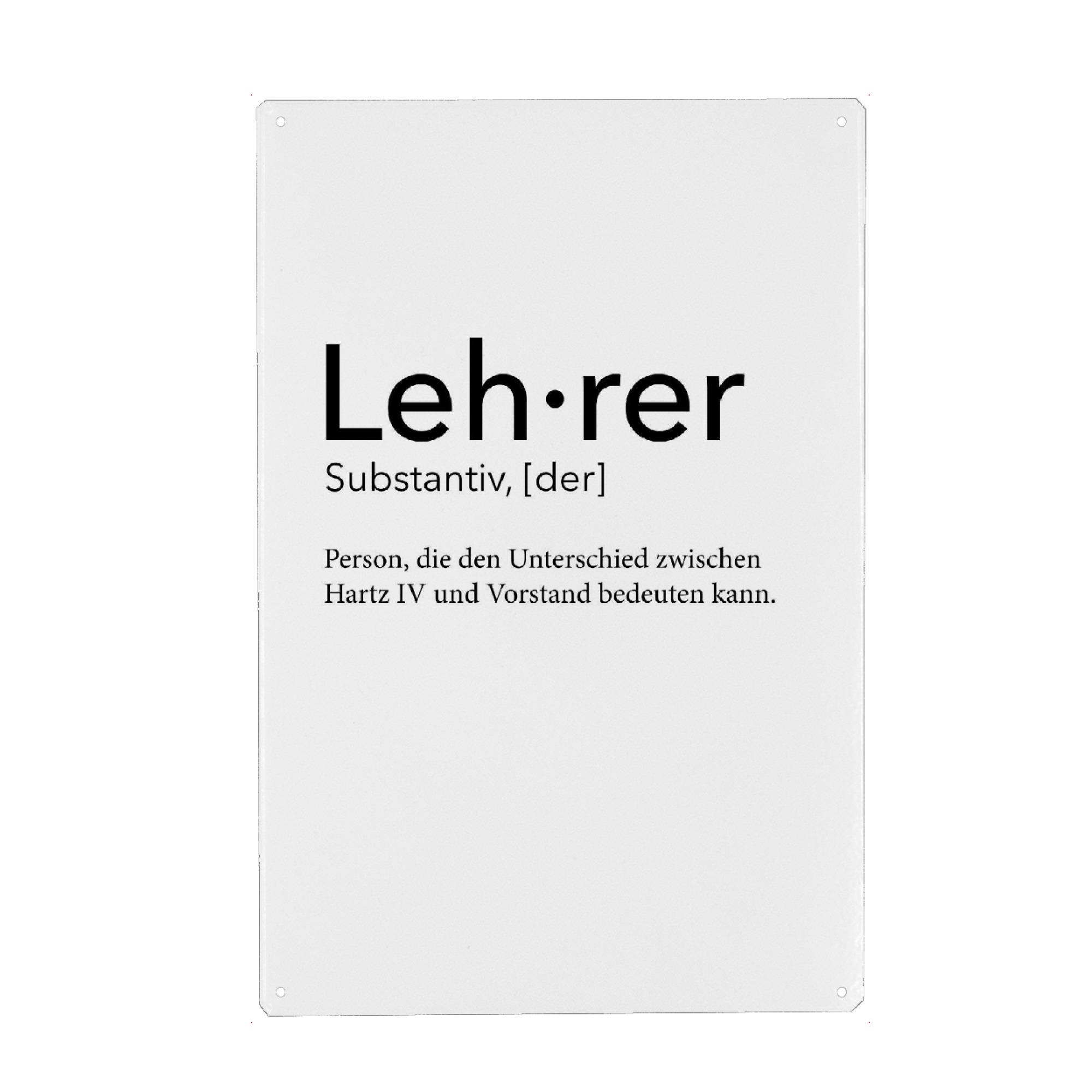 Holzbild "Lehrer Definition 05" artboxONE - Schwarzweiß,Lehrersprüche - Lehrer,Definition