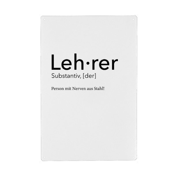 Holzbild "Lehrer Definition 16" artboxONE - Schwarzweiß,Lehrersprüche - Lehrer,Definition