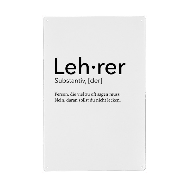 Holzbild "Lehrer Definition 10" artboxONE - Schwarzweiß,Lehrersprüche - Lehrer,Definition