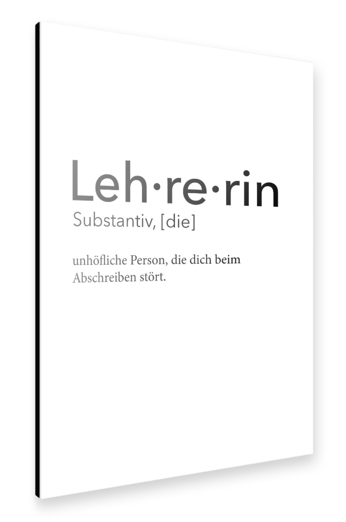 Alu-Dibond "Lehrerin Definition Typografie" 30x20 cm artboxONE