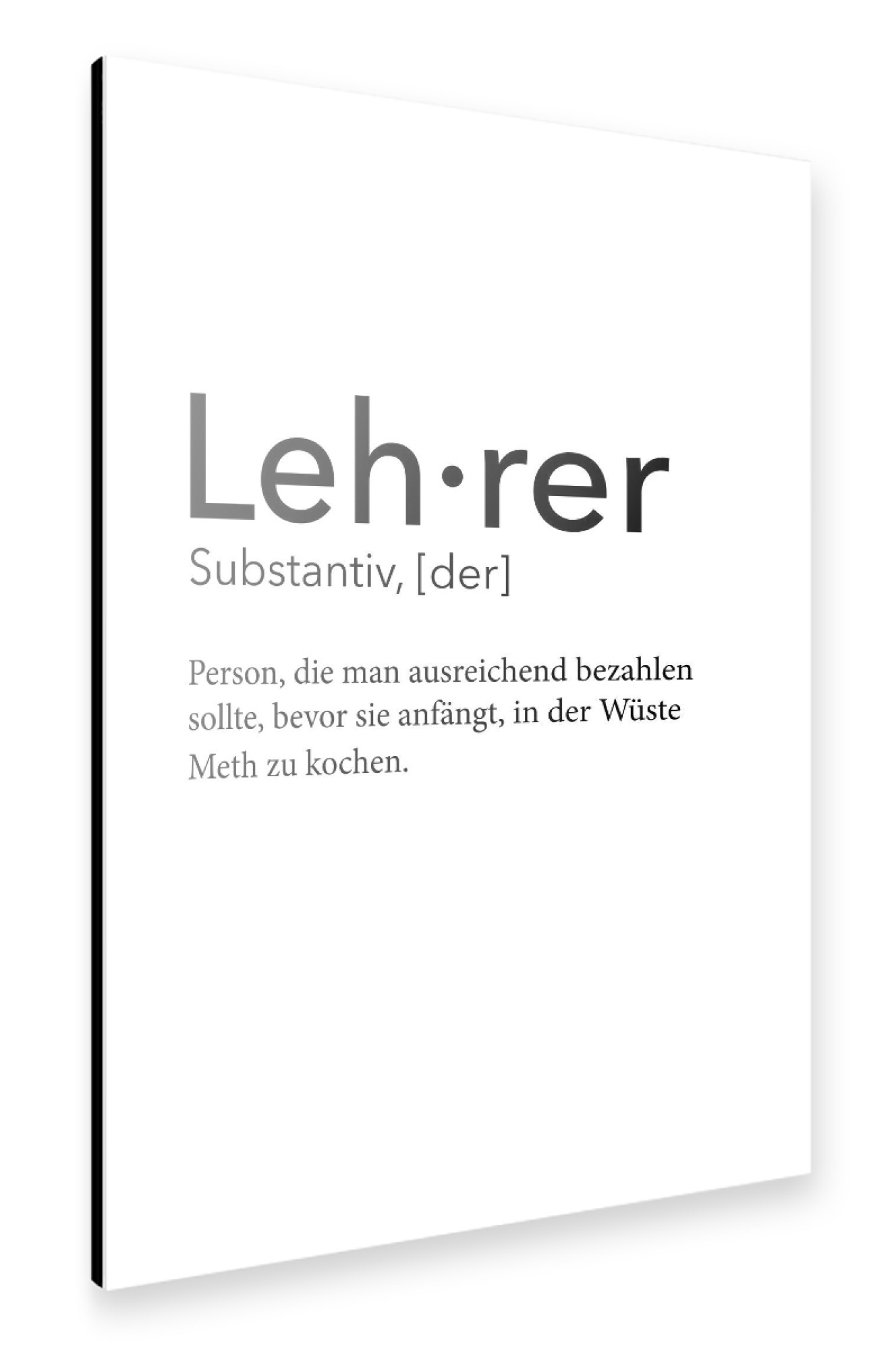 Alu-Dibond "Lehrer Definition 48" 75x50 cm artboxONE