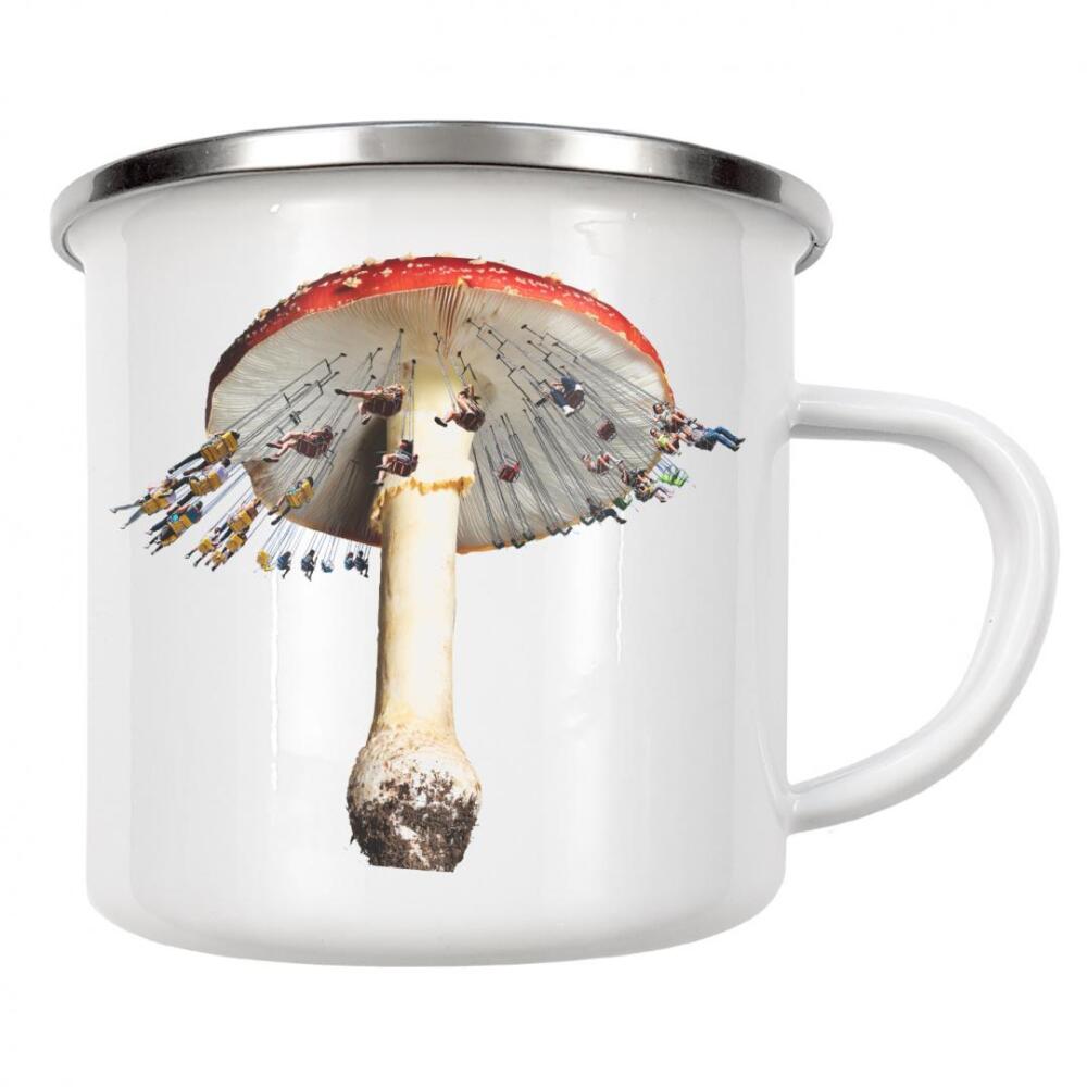 Emaille Tasse "Amanita-Karussell" artboxONE - Natur,Floral,Lustig