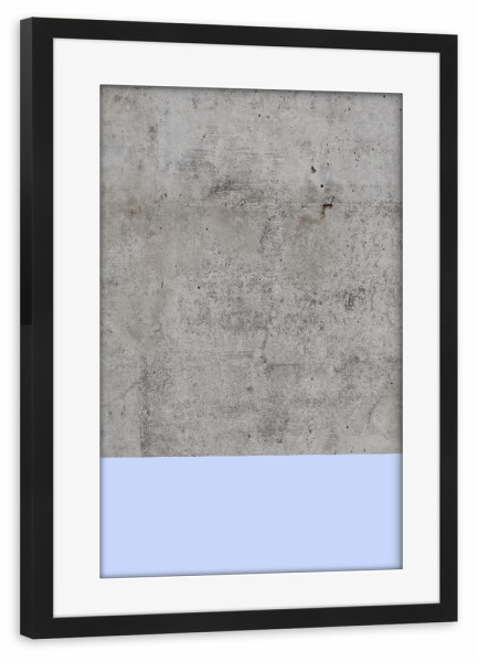 Poster mit Rahmen schwarz "Light Blue on Concrete" artboxONE - Abstrakt,Geometrie - Concrete