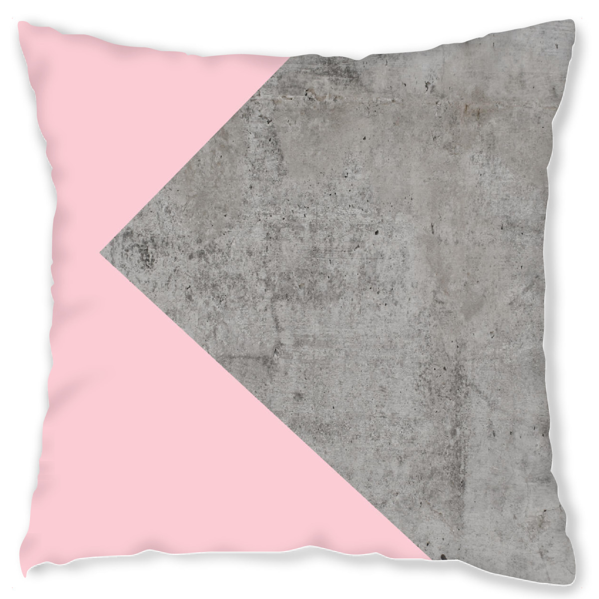 Design-Kissen "Pink Collage on Concrete" artboxONE - Abstrakt,Geometrie - Triangle,Raw,Beton,Stein