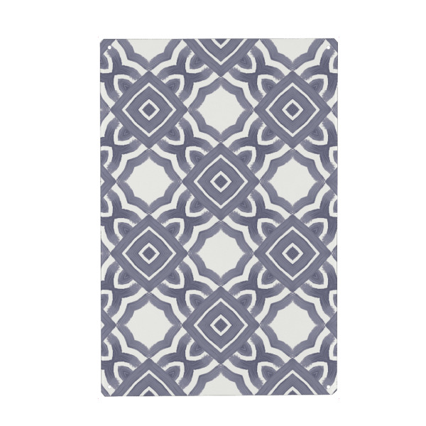 Metall Poster "Painted Ethnic Mood" artboxONE - Abstrakt,Schwarzweiß - Ethnic,Pattern,Moroccan,Geometry - Blechschild