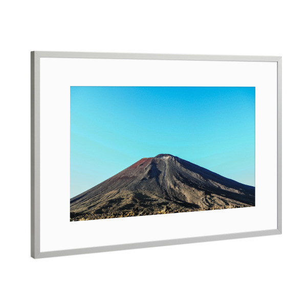 Poster mit Rahmen Silber "Mt. Doom" artboxONE - Natur - Berg,Vulkan,Neuseeland