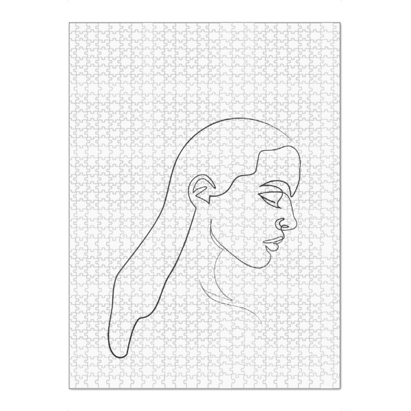 Puzzle Ravensburger "Lautlosigkeit" artboxONE - Abstrakt - Frau,Lineart - Bild frau