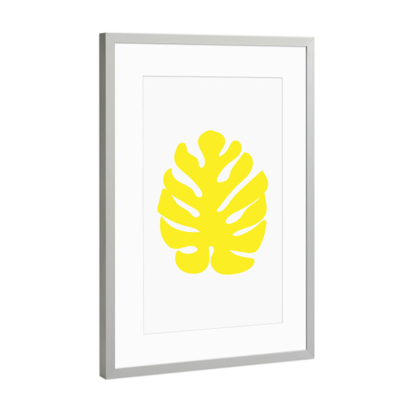Poster mit Rahmen Silber "Plant Part 3rd" artboxONE - Natur,Floral,Abstrakt,Geometrie